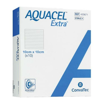 Aquacel® Extra™ in Hydrofiber® con Fibra Rinforzata 10x10cm 10 pezzi