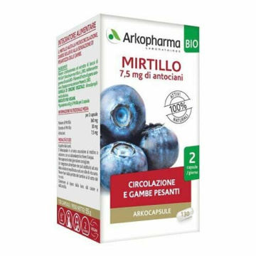 Arkocapsule Mirtillo Bio Integratore Circolazione Gambe 40 Capsule