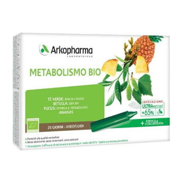 Arkofluidi Metabolismo Bio Integratore Detox 20 Flaconcini