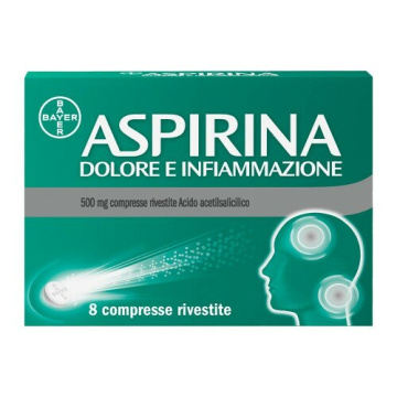 Aspirina Dolore E Infiammazione 500 Mg 8 Compresse