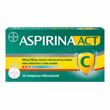 Aspirinaact 10 Compresse effervescenti 800 mg + 480 mg con Vit C