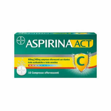 Aspirinaact C Febbre e Sintomi Influenzali con Vitamina C 10 Compresse 