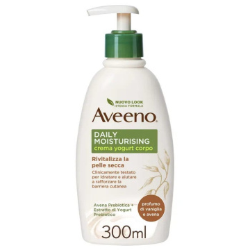 Aveeno daily moisturising crema corpo idratante yogurt vaniglia & avena 300ml