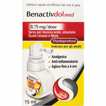 Benactivdolmed spray mucosa orale 15 ml 8,75 mg/dose