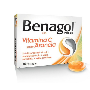 Benagol Pastiglie Vitamina C Gusto Arancia 36 Pastiglie