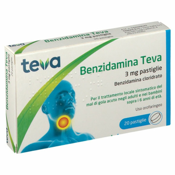 Benzidamina 3 mg Teva 20 pastiglie 