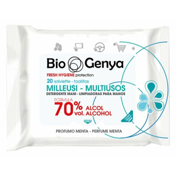 BioGenya Milleusi Salviette Igienizzanti 70% alcool 20 pezzi