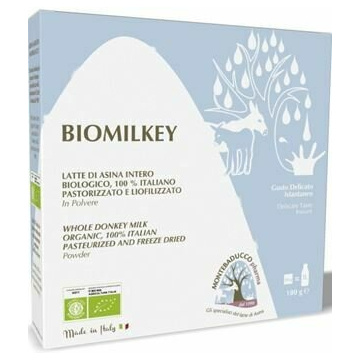 Biomilkey latte di asina pastorizzato e liofilizzato biologico 100% italiano 100 g
