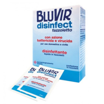 Bluvir salvietta virucida battericida 10 pezzi 3 ml