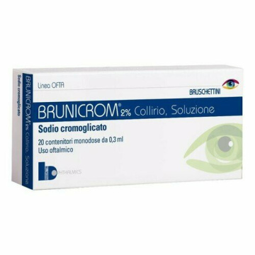 Brunicrom Collirio 20 contenitori monodose 0,3 ml 2%
