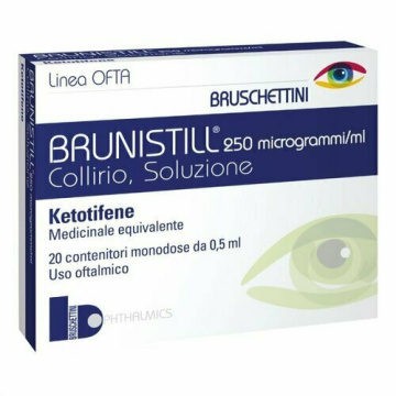 Brunistill Collirio 0,025 mg Ketotifene Congiuntivite 20 Flaconcini 0,5 ml