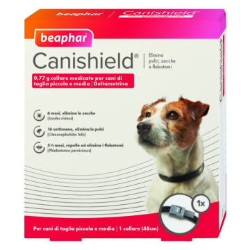 Canishield per cani di taglia piccola e media - collare medicato 48 cm per cani taglia piccola e media 1 collare