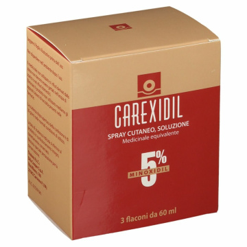 Carexidil Minoxidil 5% 3 Flaconi Spray 60 ml
