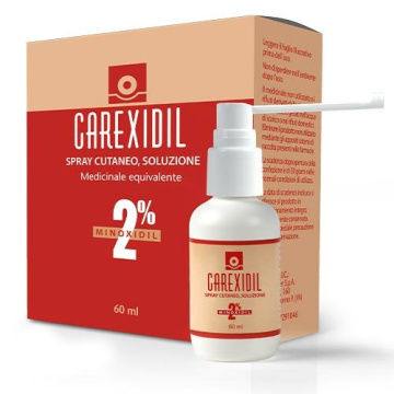 Carexidil Minoxidil 5% Spray Alopecia Caduta Capelli Fragili 60 ml