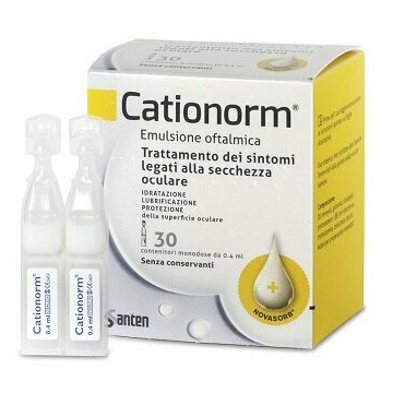 Cationorm Gocce Oculari Monodose 0,4 ml Idratazione 30 fiale