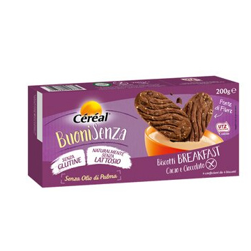 Cereal buoni senza biscotti breakfast cacao e cioccolato 200g