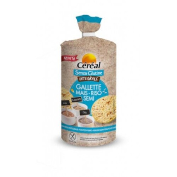 Cereal senza glutine integrale gallette mais riso semi 115 g