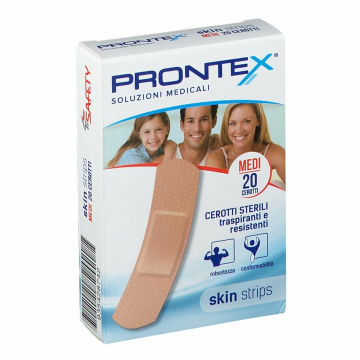 Cerotto prontex skin strips formato medio astuccio 20 pezzi