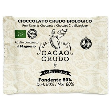 Cioccolato fondente 80% 30 g crudo bio