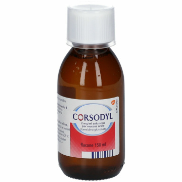 Corsodyl Collutorio Disinfettante Soluzione Dentale 150 ml 200mg/100