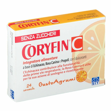 Coryfin c agrumi senza zucchero 24 pastiglie
