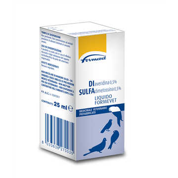 Diaveridina 0,5% sulfadimetossina 0,5% soluzione orale 25 ml