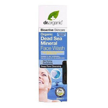 Dr organic dead sea minerals face wash detergente 200 ml