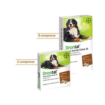 Drontal multi aroma carne xl - 525 mg + 504 mg + 175 mg compresse per cani 8 compresse