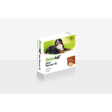 Drontal plus flavour xl, compresse per cani - 525 mg + 504 mg + 175 mg compresse per cani del peso pari o superiore a 35 kg