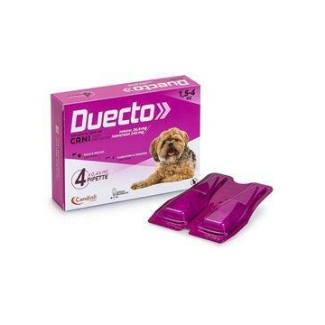 Duecto - 26,8 mg + 240 mg soluzione spot on per cani  da 1,5 a 4 kg 4 pipette da 0,44 ml