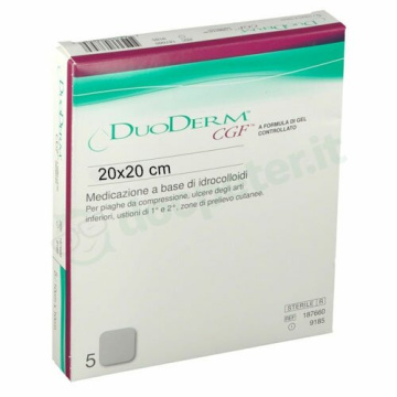 DuoDERM CGF Medicazione Idrocolloidale 20x20cm 5 pezzi