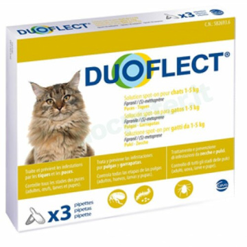Duoflect spot-on 3 pipette 0,4 ml gatti da 1 a 5 kg