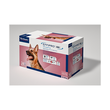 Effipro duo spot-on cani - 268 mg + 80 mg soluzione spot on per cani da 20 a 40 kg 24 pipette 2,68 ml