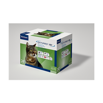 Effipro duo spot-on gatti - 50 mg + 60 mg soluzione spot on per gatti da 1 a 6 kg 24 pipette da 0,5 ml