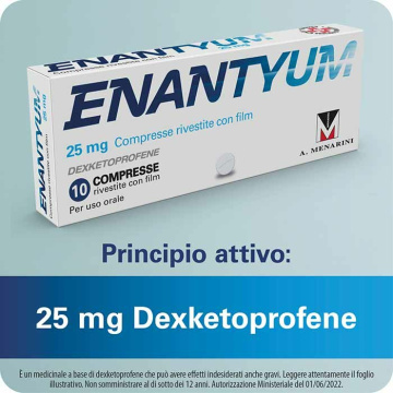 Enantyum 10 compresse rivestite da 25 mg Blister Aclar/AL