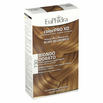 Euphidra colorpro xd 730 biondo dorato gel colorante capelliin flacone + attivante + balsamo + guanti