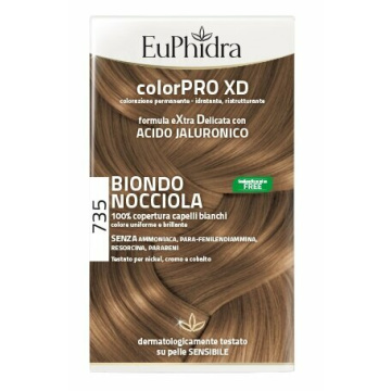 Euphidra colorpro xd 735 biondo nocciola gel colorante capelli in flacone + attivante + balsamo + guanti