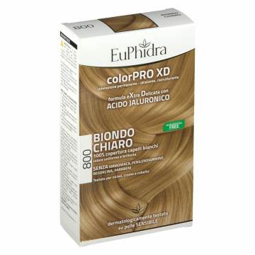 Euphidra colorpro xd 800 biondo chiaro gel colorante capelliin flacone + attivante + balsamo + guanti