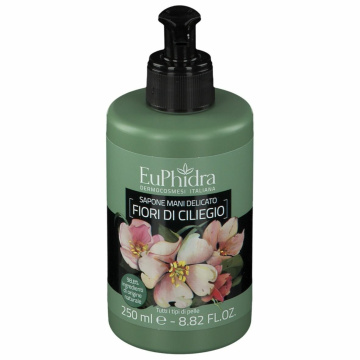 Euphidra sapone liquido mani ciliegio in flacone con etichetta dispenser