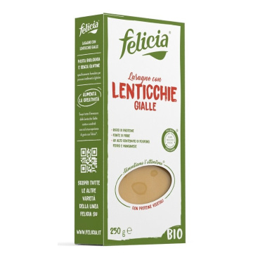 Felicia bio lasagne lenticchie gialle con riso integrale 250g