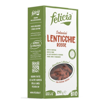 Felicia bio sedanini lenticchie rosse 250 g