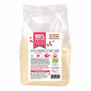 Fior di loto farina di lenticchie rosse bio 400 g