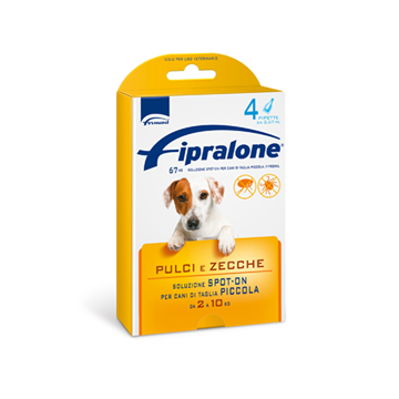 Fipralone 67 mg cani taglia piccola - 67 mg soluzione spot on per cani da 2 a 10 kg 4 pipette da 0,67 ml