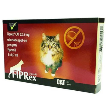 Fiprex cat - 52,5 mg soluzione spot on per gatti 1 pipetta da 0,7 ml