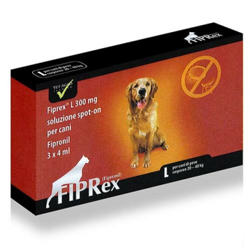 Fiprex l - 300 mg soluzione spot on per cani da 20 a 40 kg 1 pipetta da 4 ml