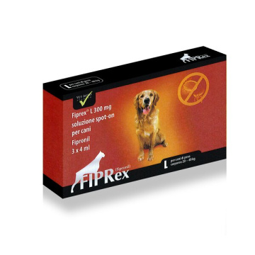 Fiprex l - 300 mg soluzione spot on per cani da 20 a 40 kg 3 pipette da 4 ml