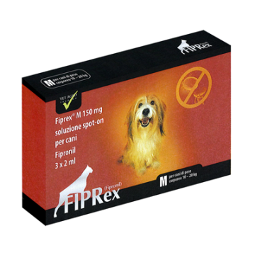 Fiprex m - 150 mg soluzione spot on per cani da 10 a 20 kg 3 pipette da 2 ml