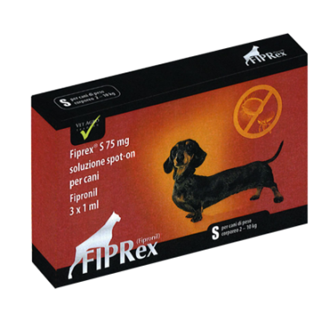 Fiprex s - 75 mg soluzione spot on per cani da 2 a 10 kg 3 pipette da 1 ml
