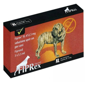 Fiprex xl - 412,5 mg soluzione spot on per cani da 40 a 55 kg 1 pipetta da 5,5 ml