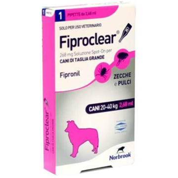 Fiproclear combo spot-on 1 pipetta 2,68 ml cani da 20 a 40 kg